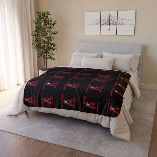 Santa Muerte Devotion Fleece Sherpa Blanket