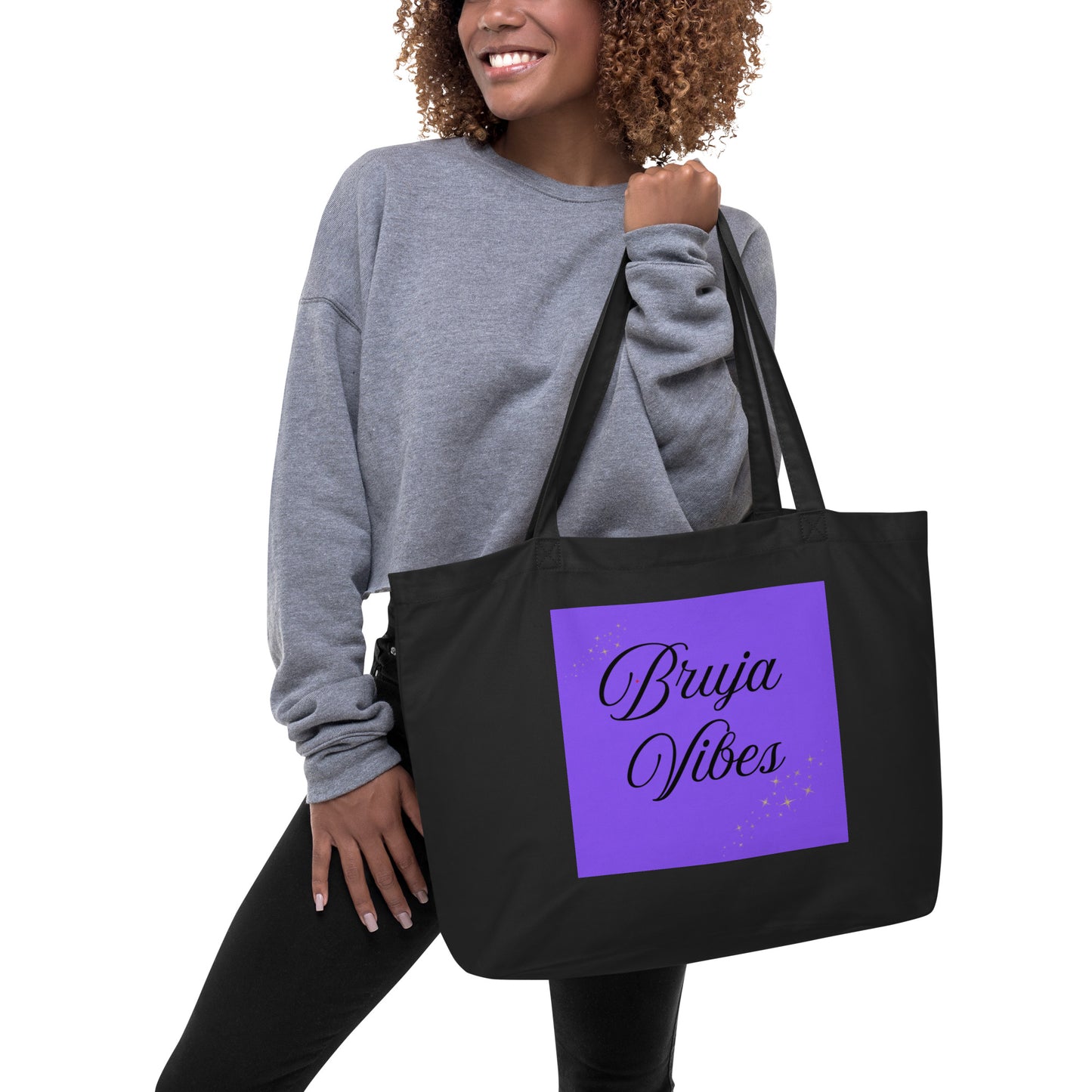Purple Witch Large organic tote bag