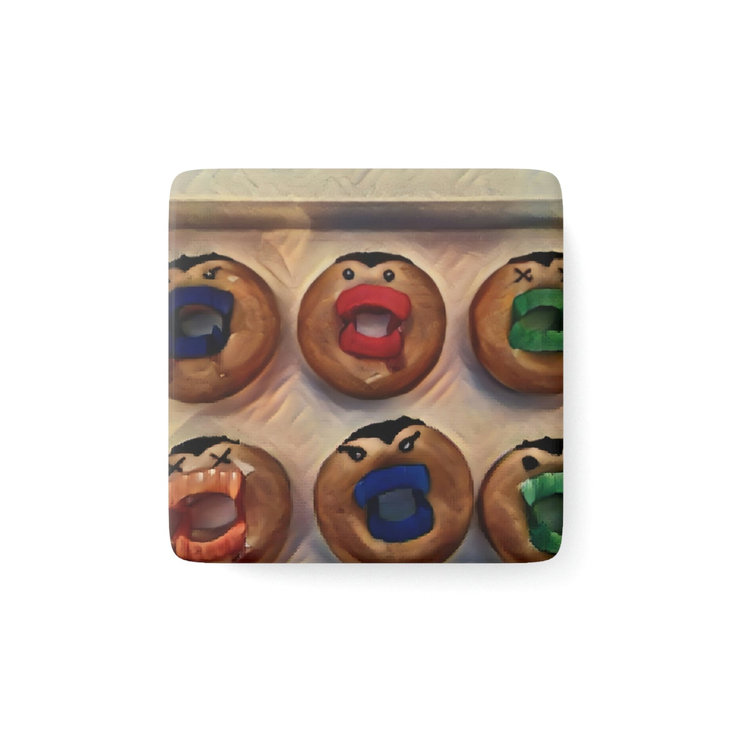 Vampire Donuts Porcelain Magnet, Square