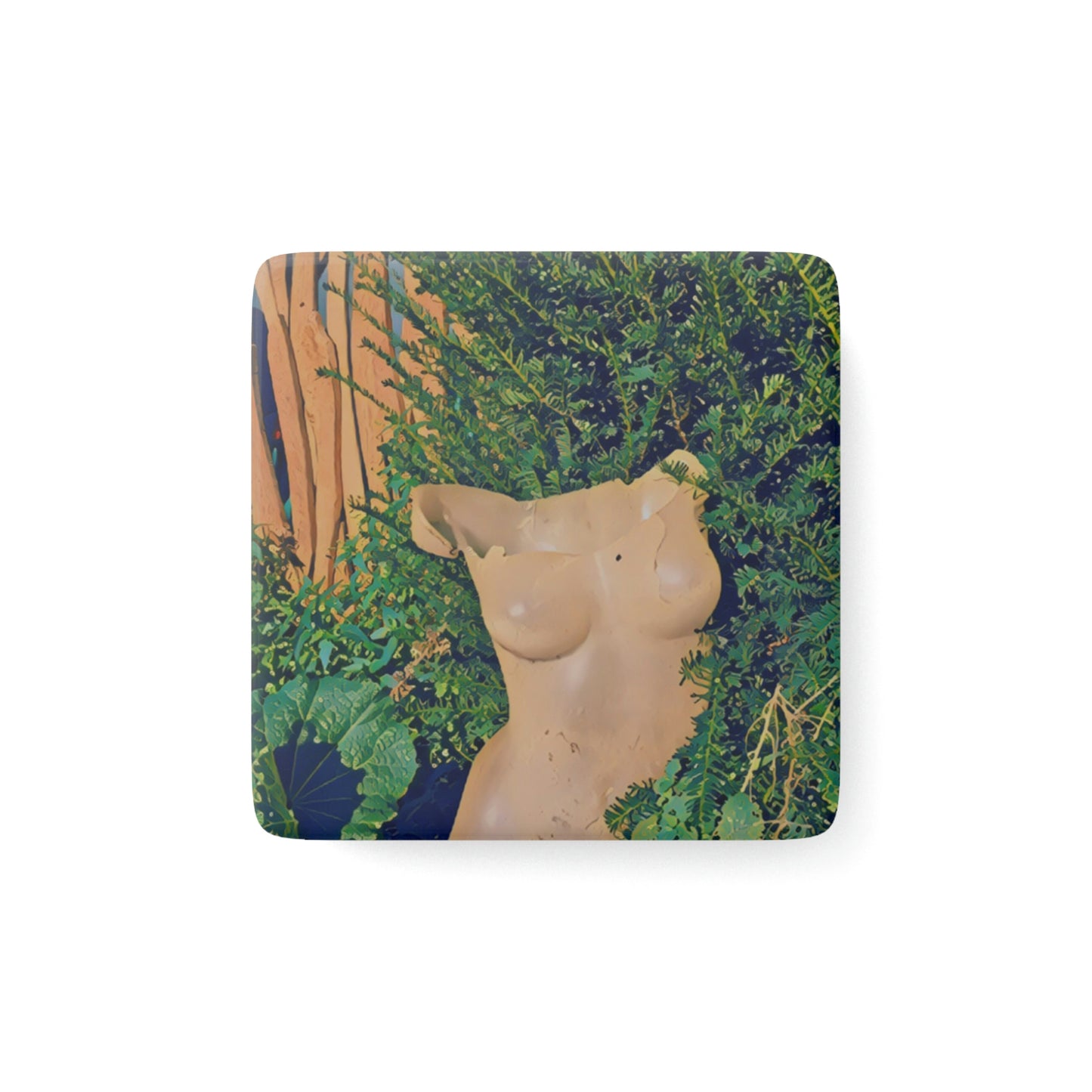 Wild Porcelain Magnet, Square