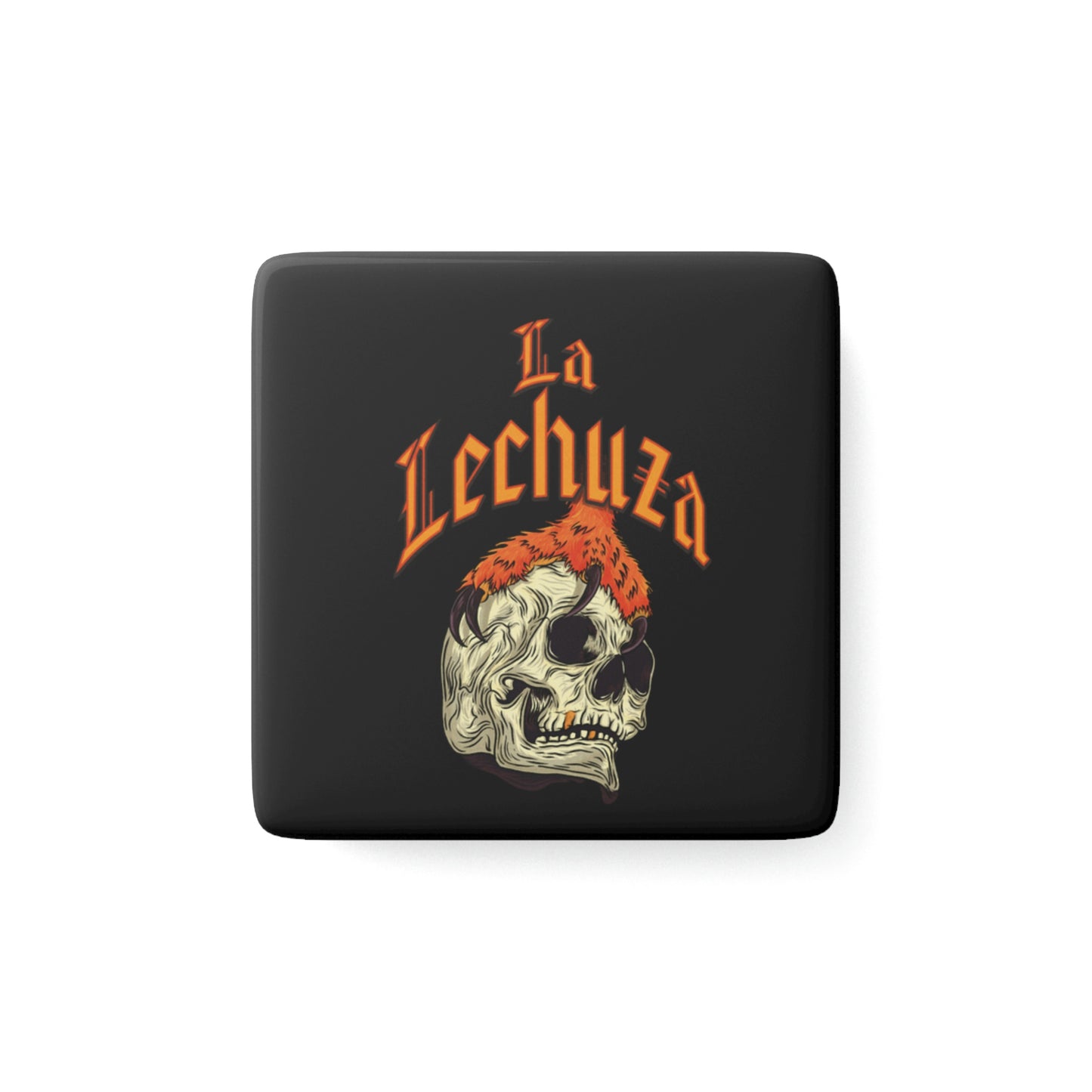 La Lechuza Porcelain Magnet, Square