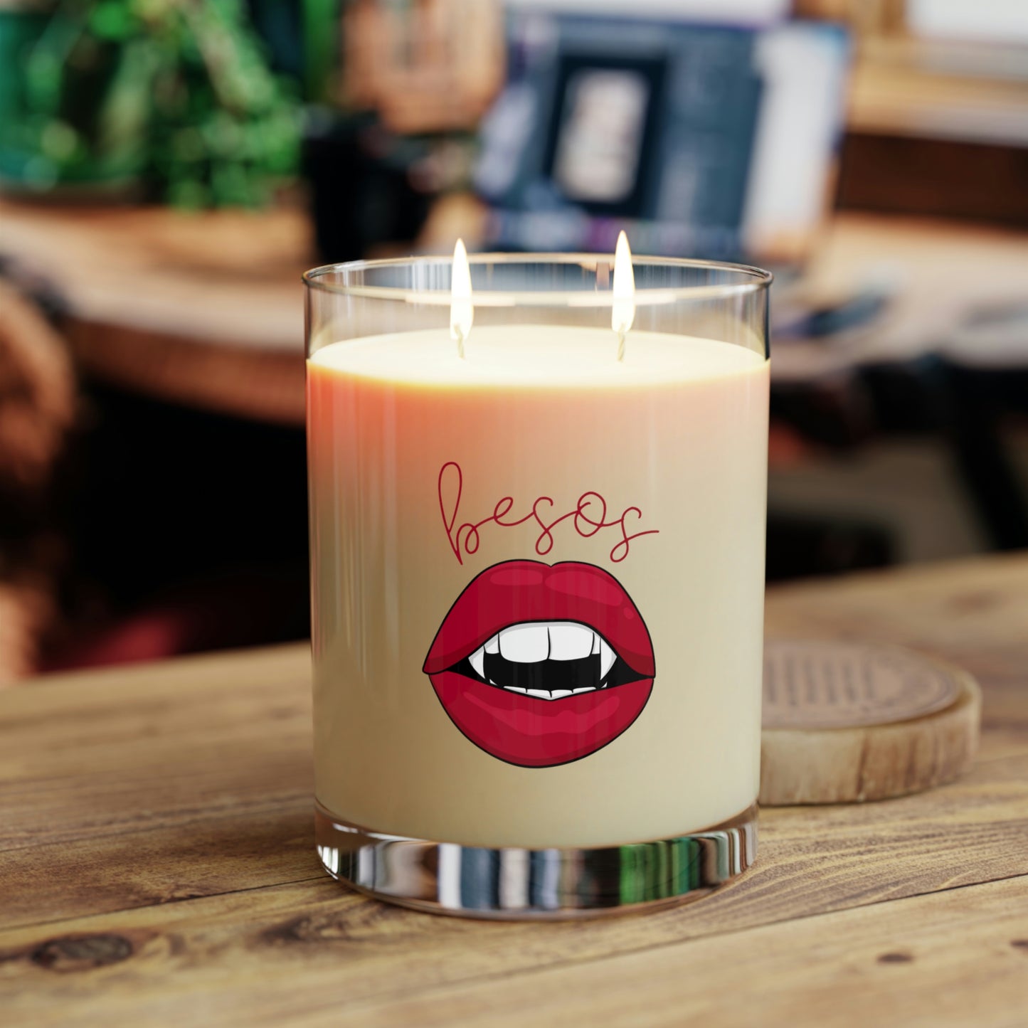 Besos Scented Candle - Full Glass, 11oz