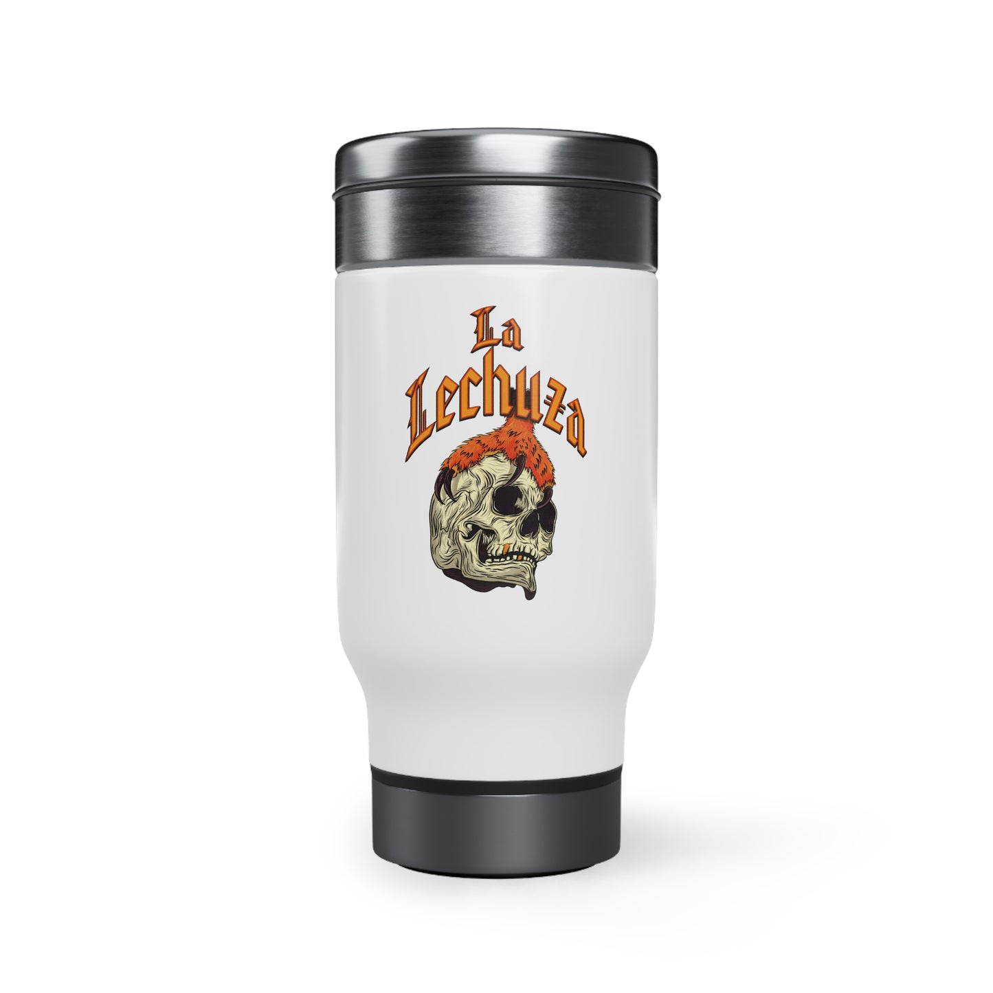 La Lechuza Stainless Steel Travel Mug with Handle, 14oz