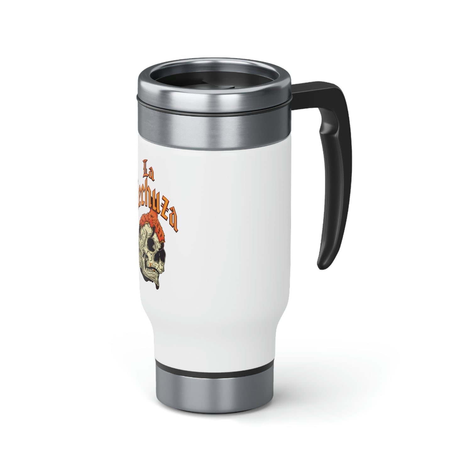 La Lechuza Stainless Steel Travel Mug with Handle, 14oz