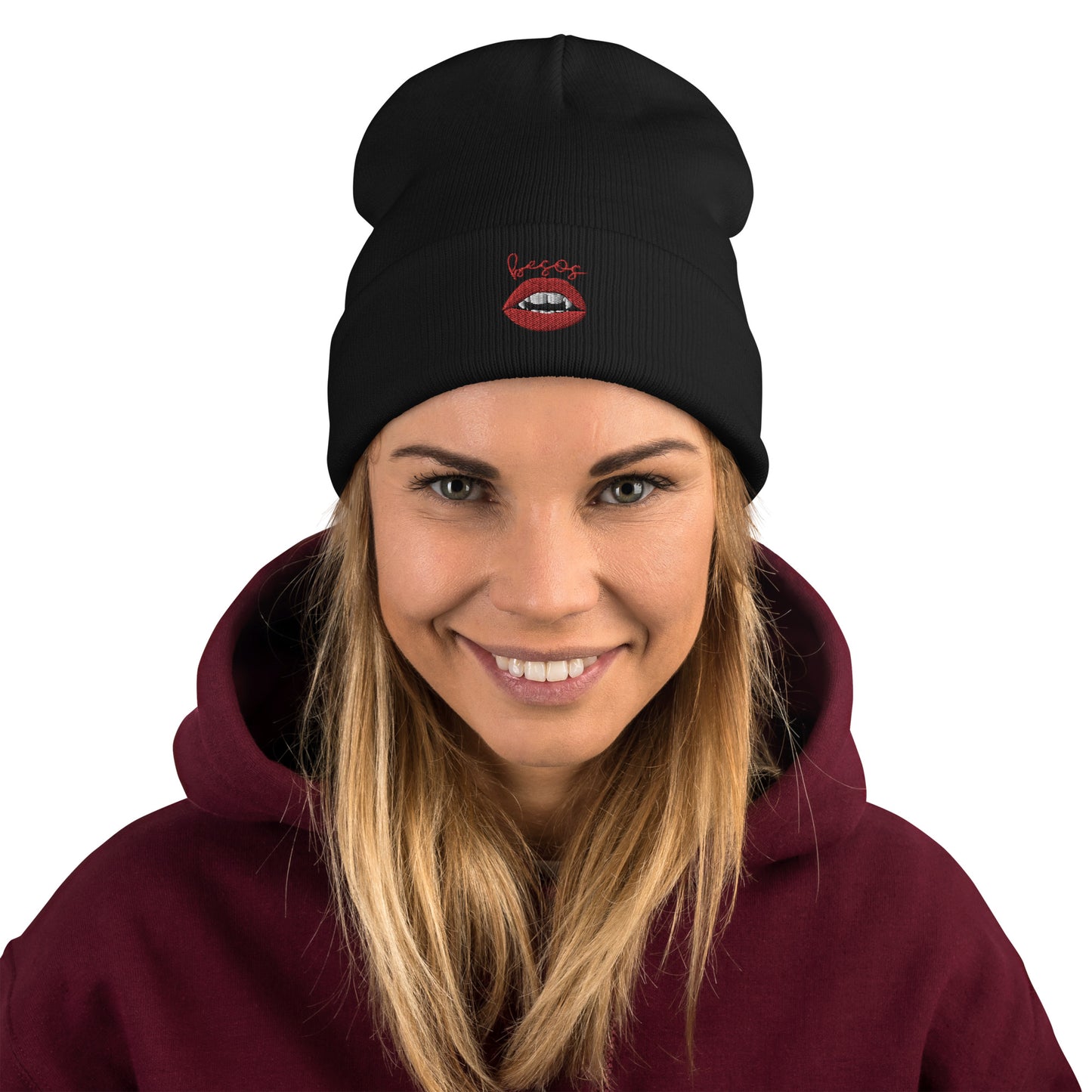 Besos Embroidered Beanie