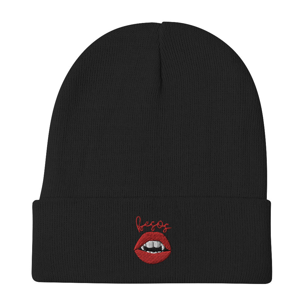 Besos Embroidered Beanie