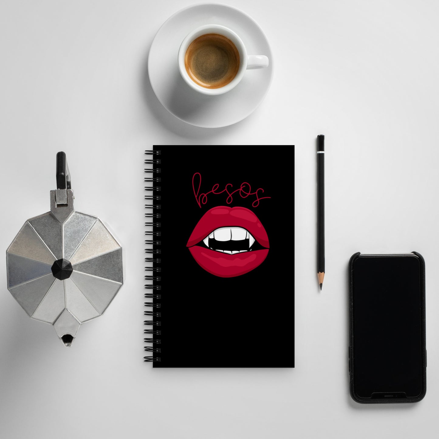 Vampire Besos spiral notebook