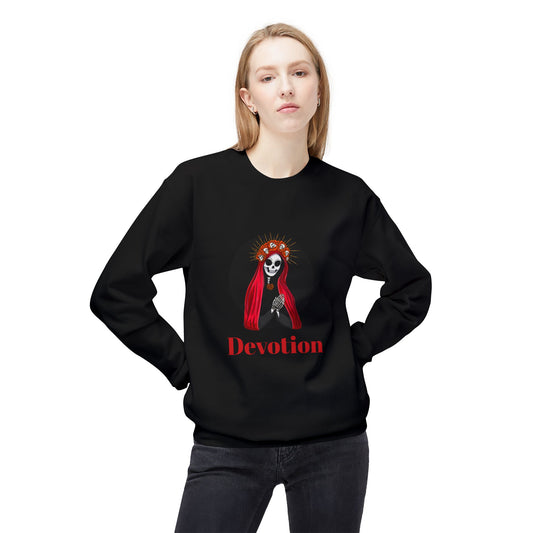 Santa Muerte Devotion Unisex Midweight Softstyle Fleece Crewneck Sweatshirt