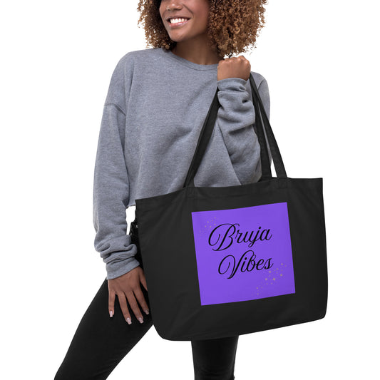 Purple Witch Large organic tote bag